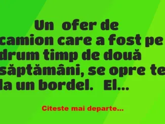 Banc: 
                    Un șofer de camion care a fost pe drum timp de…