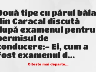 Banc: Motiv pentru care poți pica examenul pentru carnetul de conducere