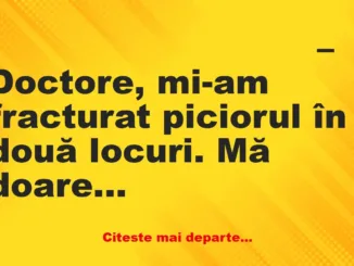 Banc: -Uite, m-a lăsat nevasta pentru cel mai bun prieten