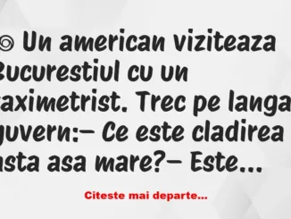 Banc: Un american viziteaza Bucurestiul –