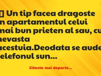 Banc: Un tip facea dragoste in apartamentul celui mai bun prieten -…