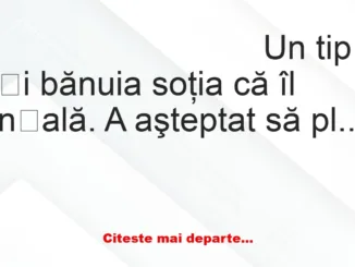 Banc: Un tip își bănuia soţia că îl înșală și pleacă în urmărire
