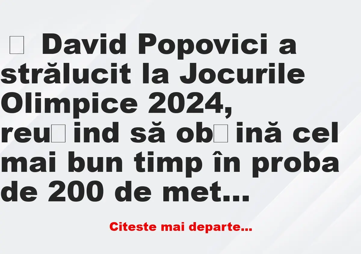 Banc: Spectacol marca David Popovici la Jocurile Olimpice 2024: Cel mai bun… Banc: Spectacol marca David Popovici la Jocurile Olimpice 2024: Cel mai bun…