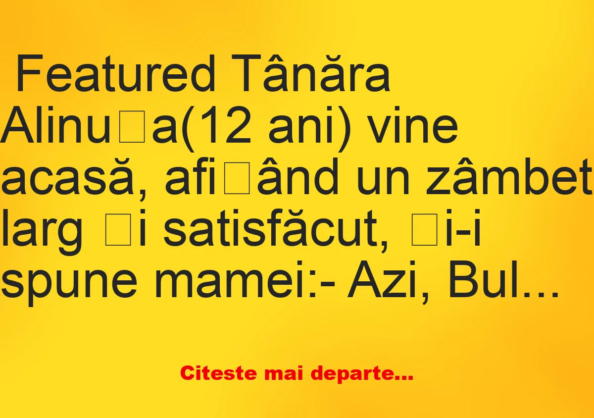 Banc: Ce i-a arătat Bulișor lu’ Alinuța