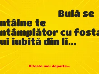 Banc: Bulă și fosta iubită Banc: Bulă și fosta iubită