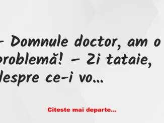 Banc: – Tataie, ce vârstă ai?