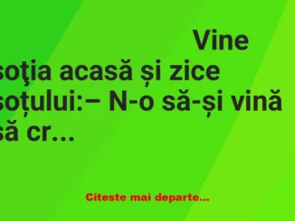 Banc: – Am găsit o pereche de pantofi superbi la coșul de gunoi