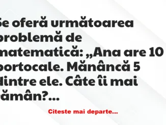 Banc: Ana și portocalele