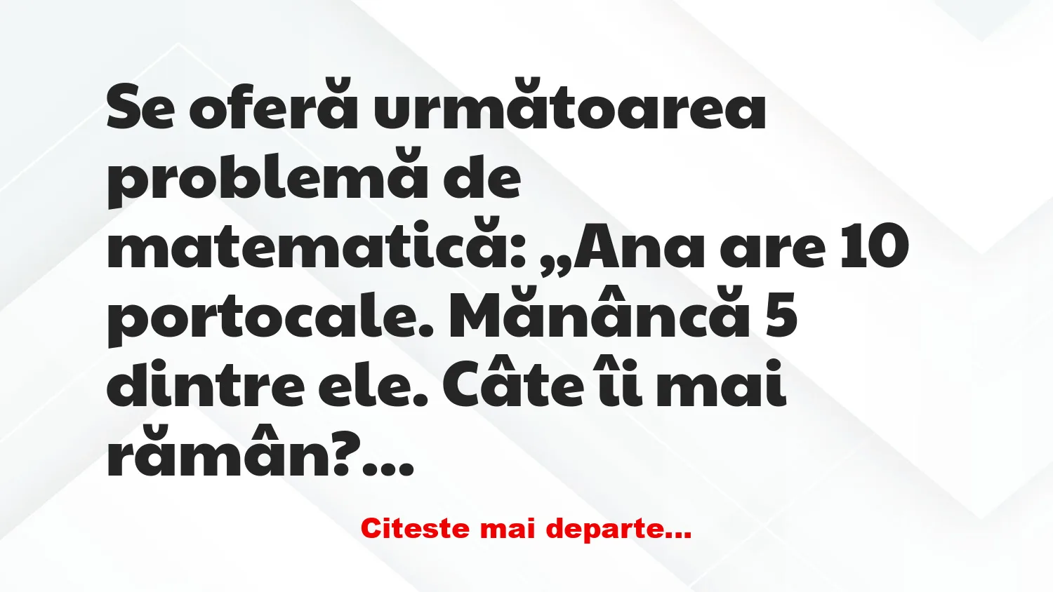 Banc: Ana și portocalele