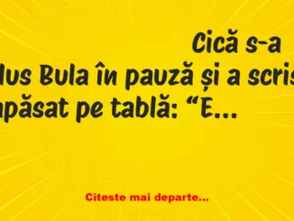 Banc: Bulă se crede cel mai tare bărbat