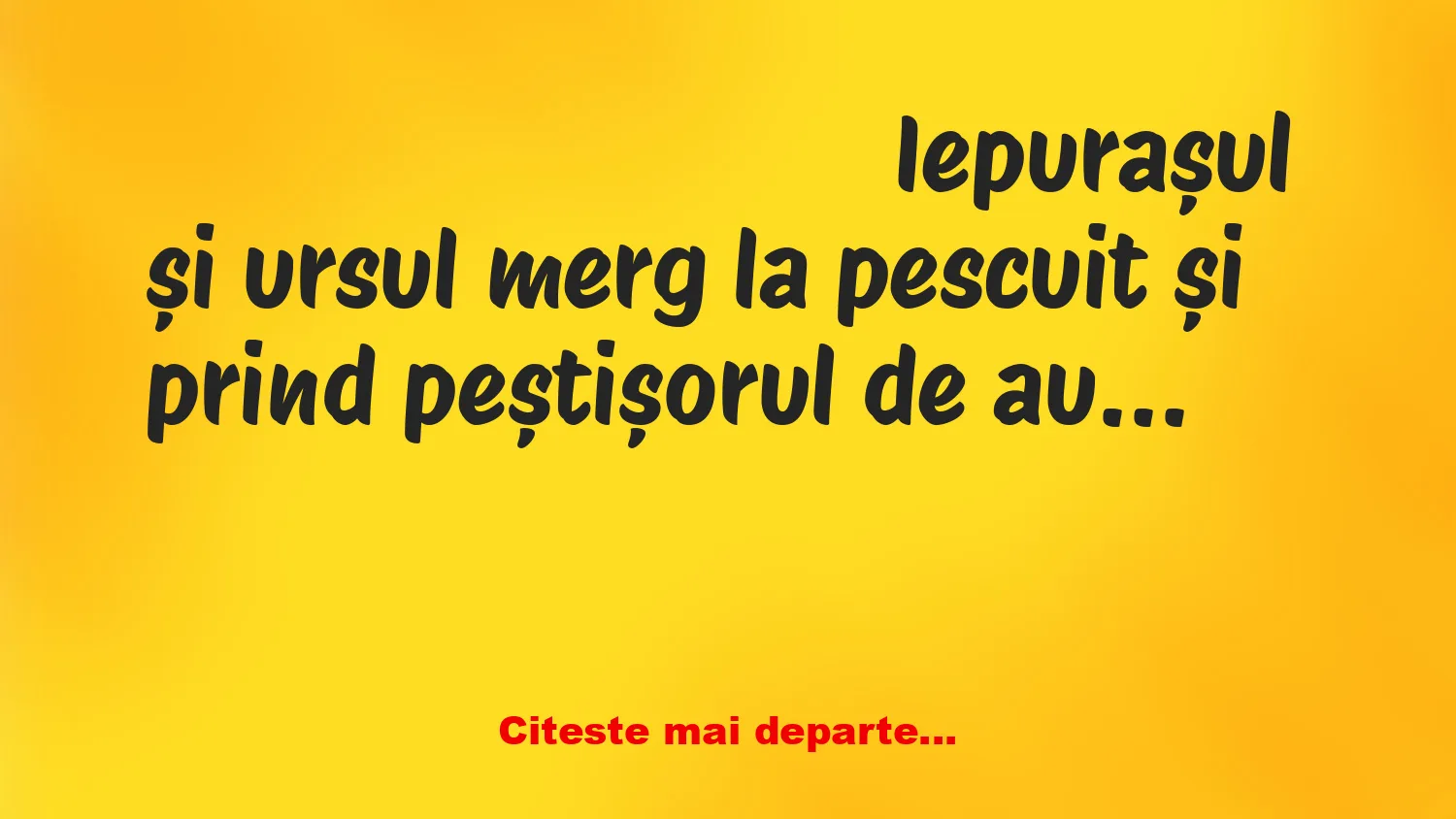 Banc: Iepurașul vrea o motocicletă puternică