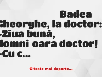 Banc: La doctor: -Nu pot face dragoste