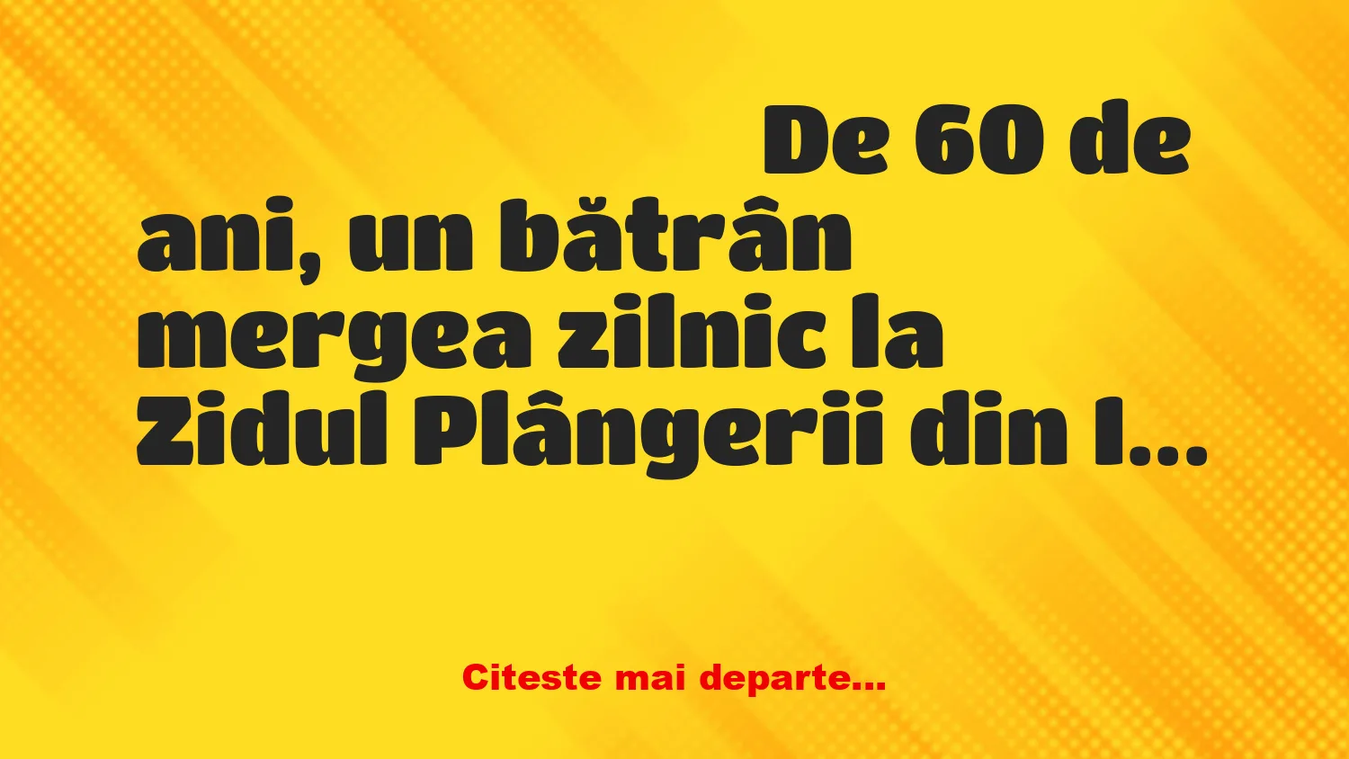 Banc: – Mă rog ca nevastă-mea să fie o femeie bună