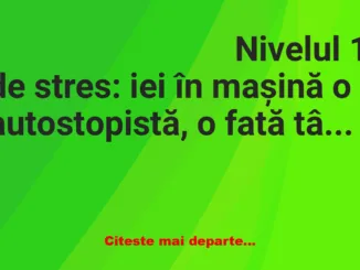 Banc: Un bărbat ajută o autostopistă