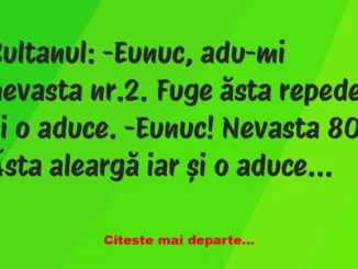 Banc: Un sultan își cheamă soțiile pe rând
