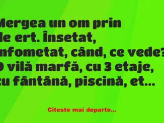 Banc: Un tip rătăcit în deşert