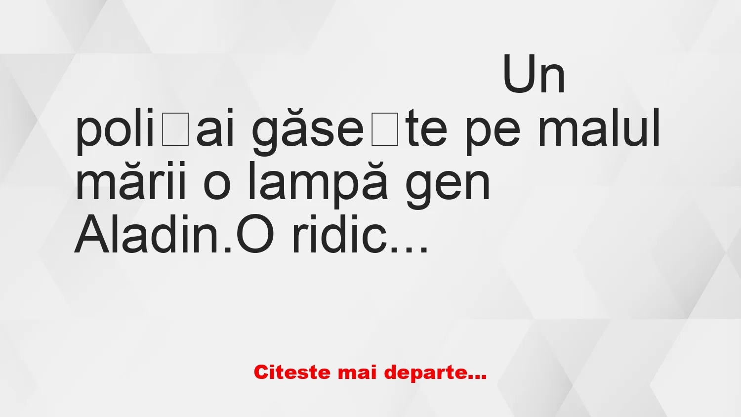 Banc: – Vreau o halbă de bere care să nu se golească niciodată!