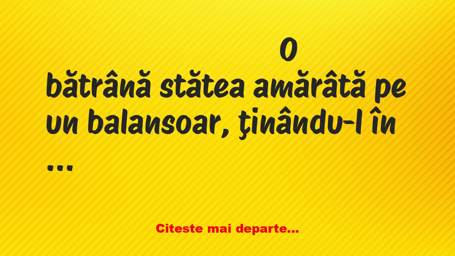 Banc: Bătrâna și Gicuță