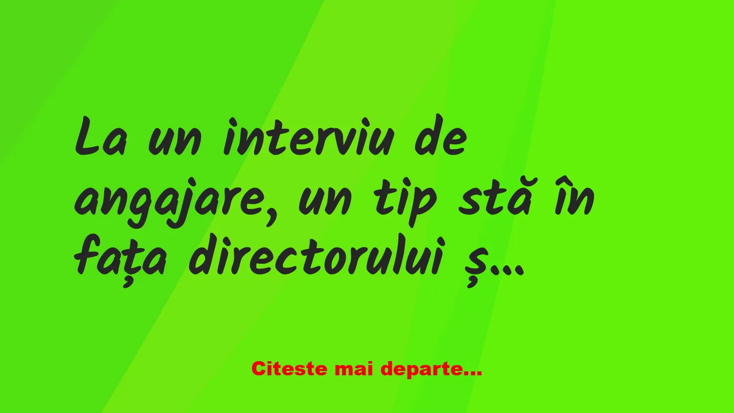 Banc: – Care e punctul tău forte?