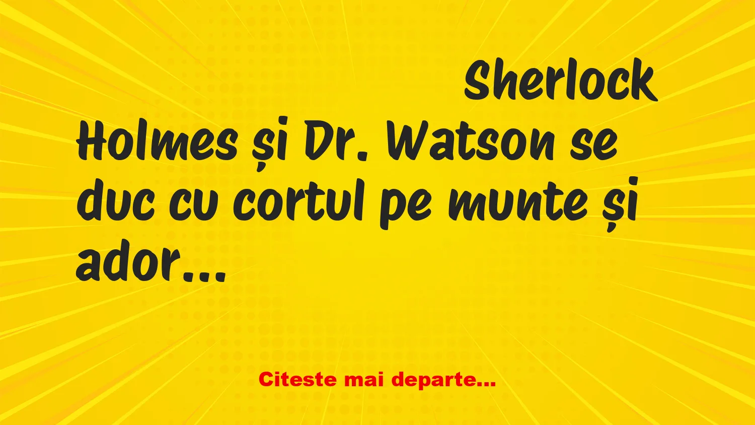 Banc: Cu cortul la munte