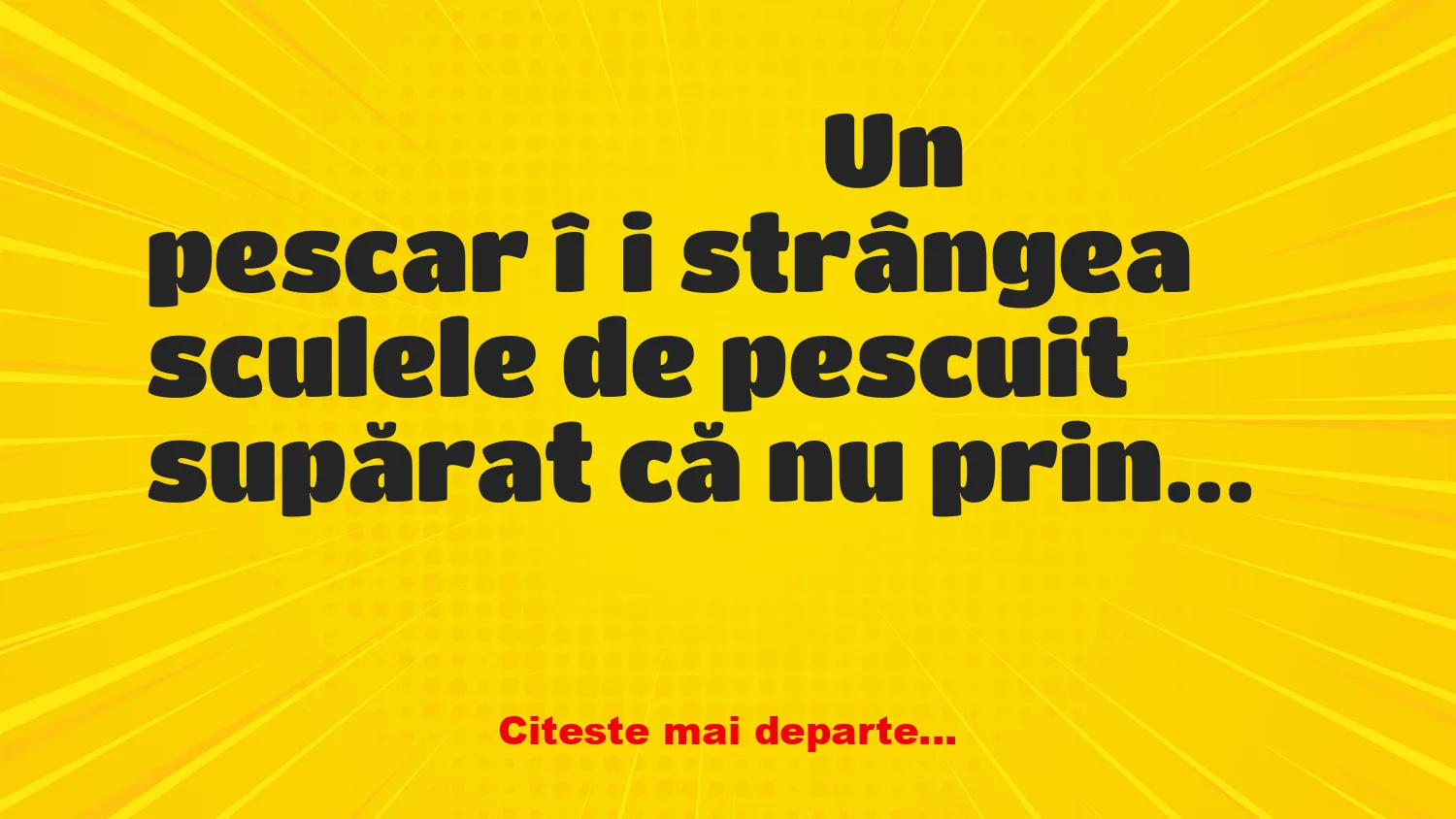Banc: – Eu sunt piticul bălților