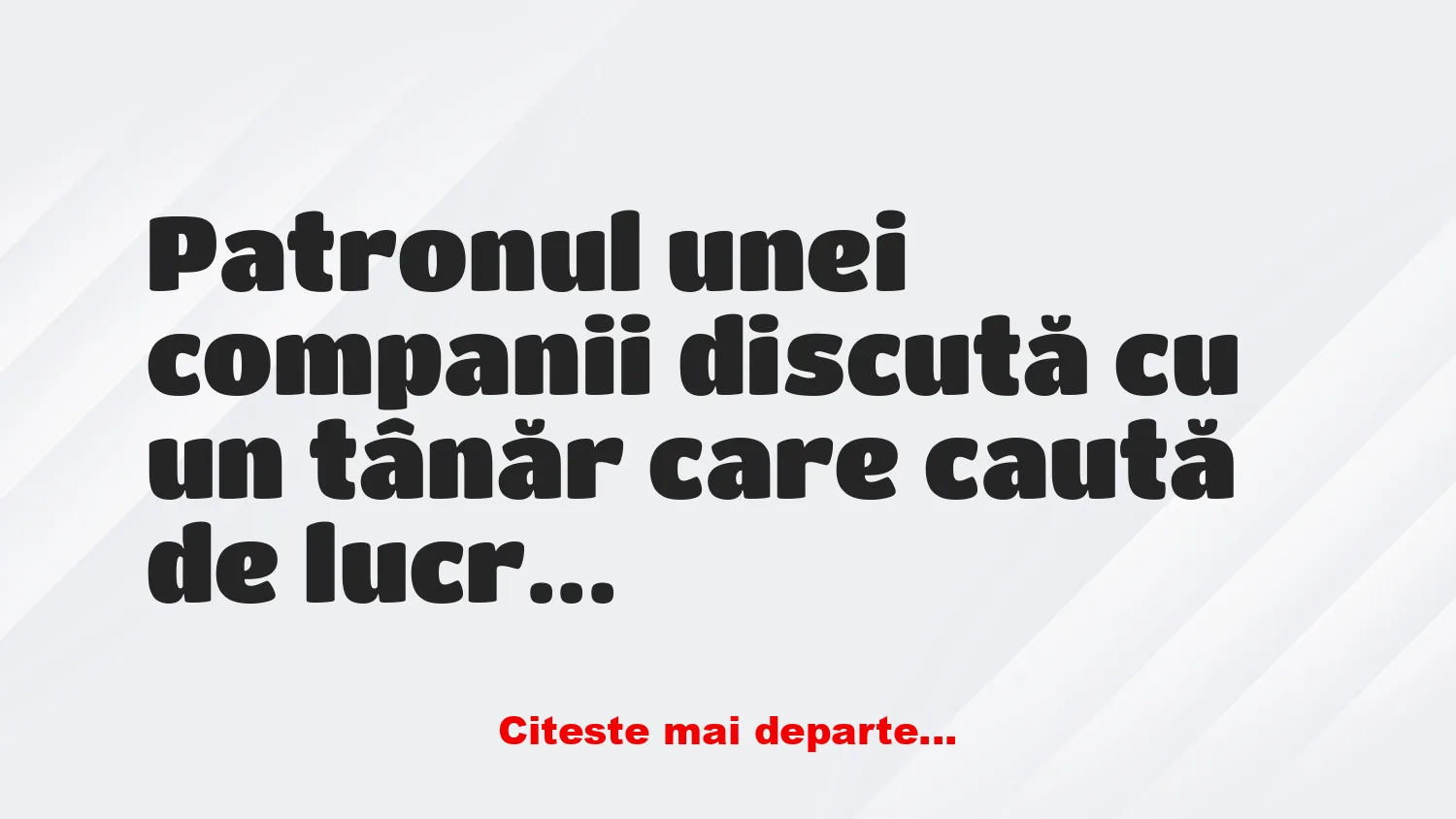 Banc: Un tânăr care caută de lucru