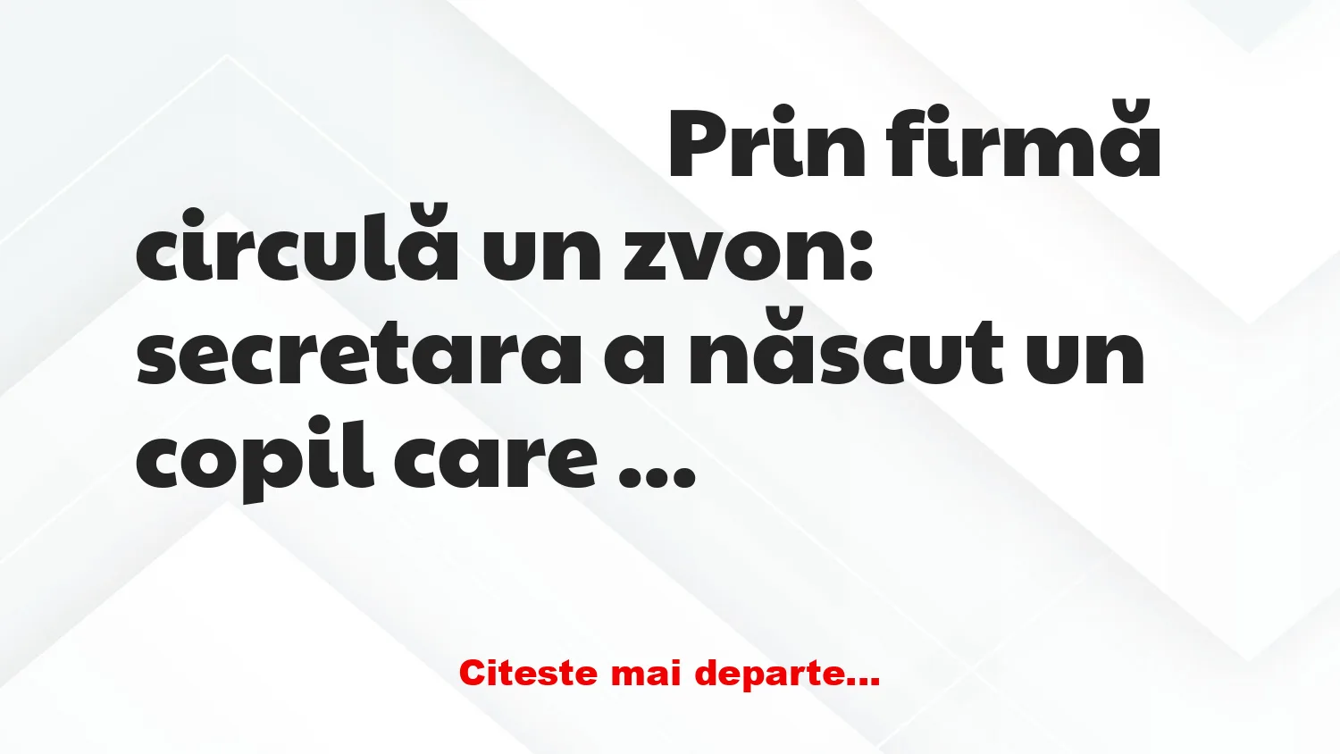 Banc: Copilul secretarei