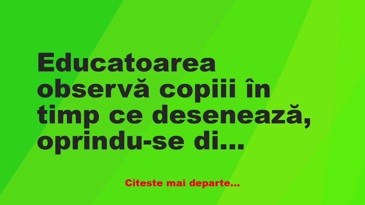 Banc: Educatoarea observă copiii în timp ce desenează