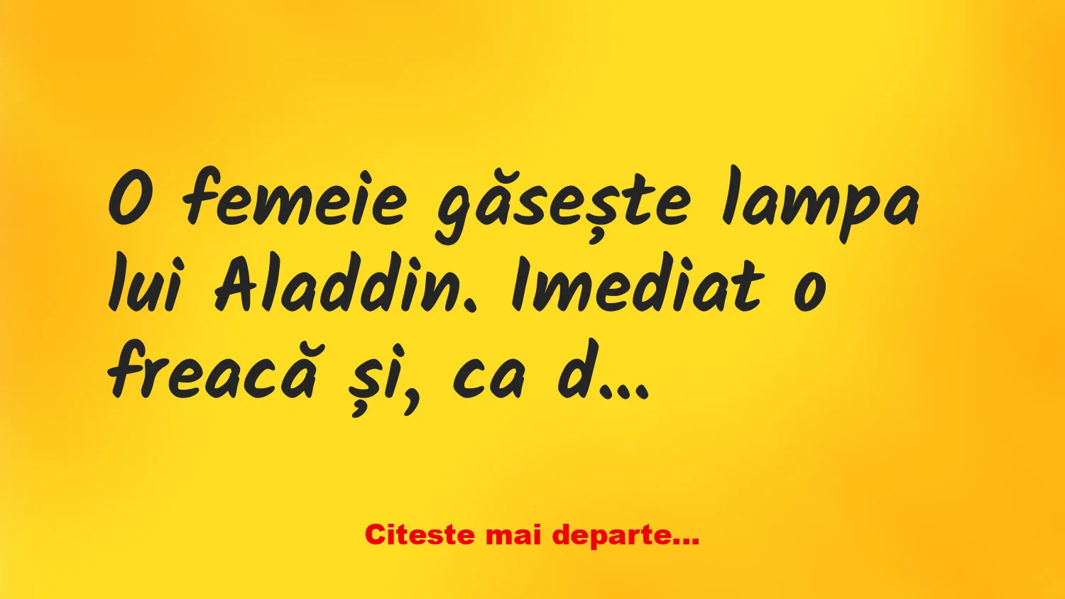 Banc: Lampa lui Aladdin