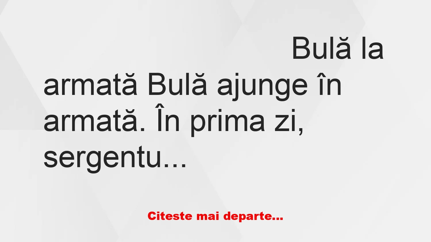 Banc: – Soldați! La mine disciplina e sfântă!