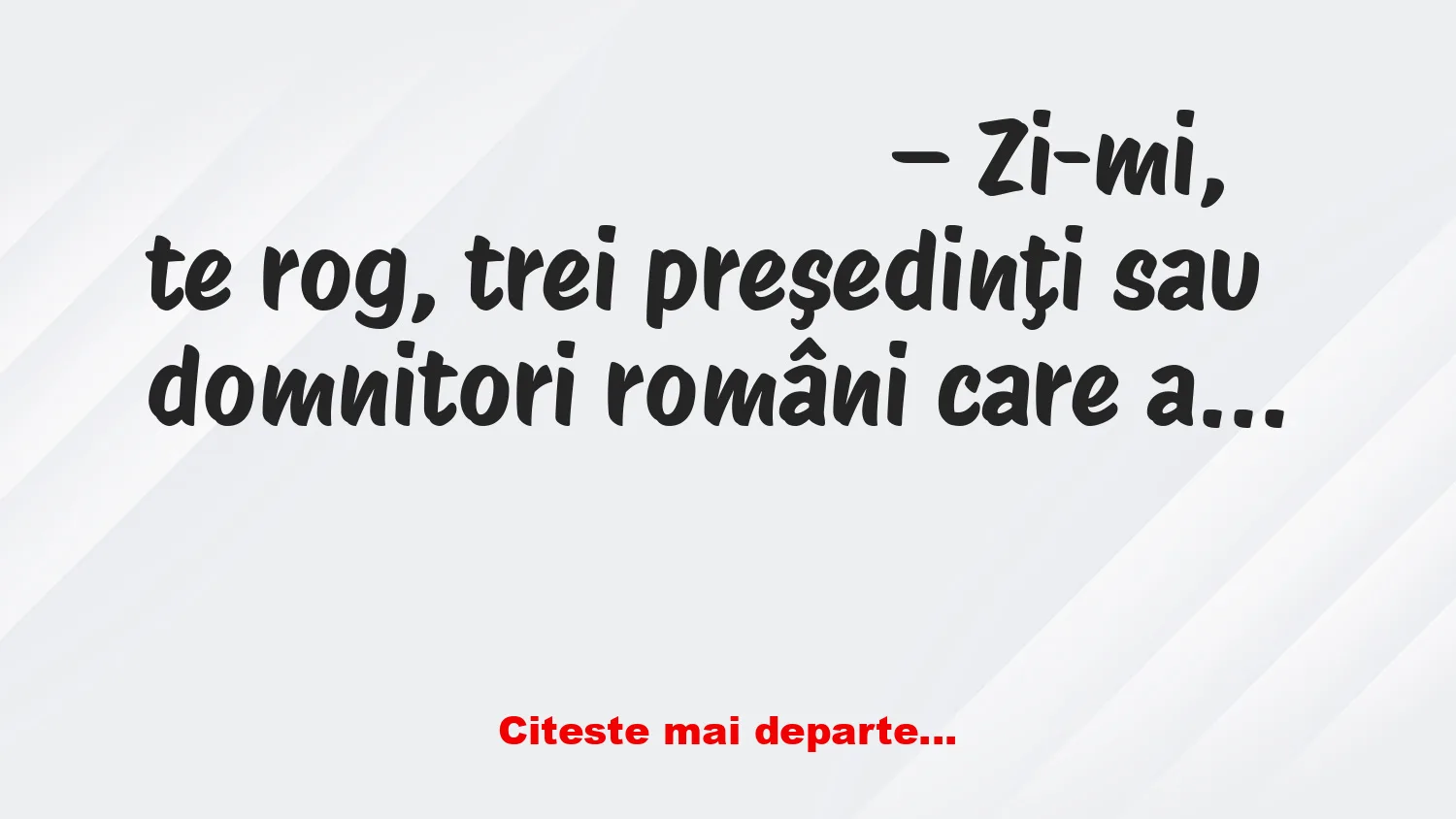 Banc: Ce poţi discuta cu un român?