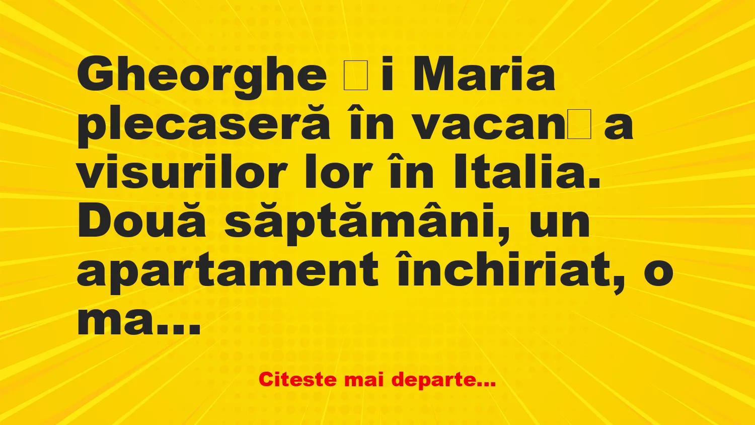 Banc: Cred că-i beat! –