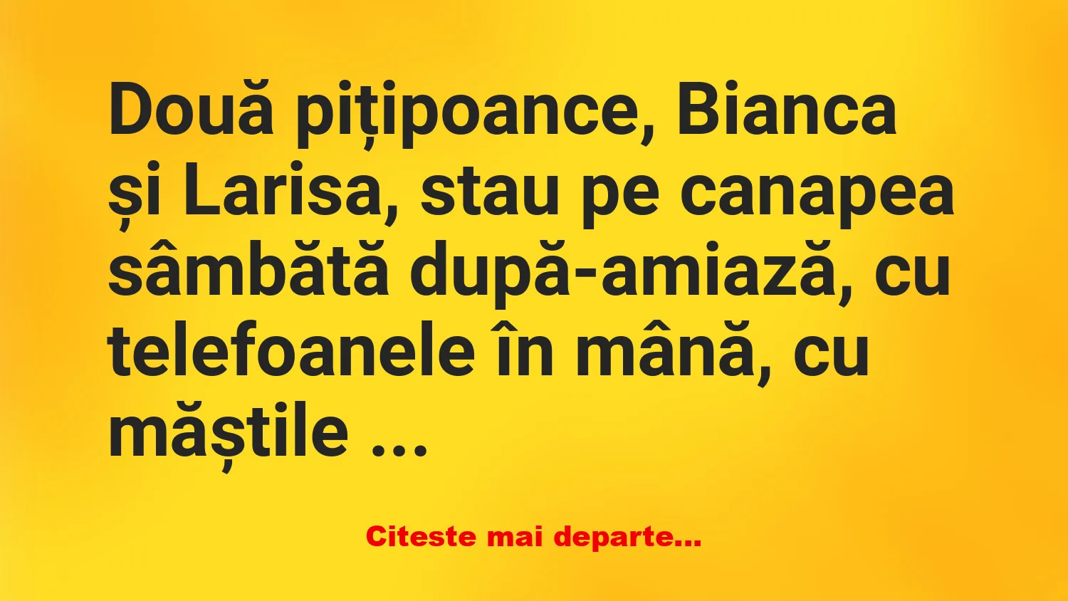 Banc: Fato, am o problemă gravă! –