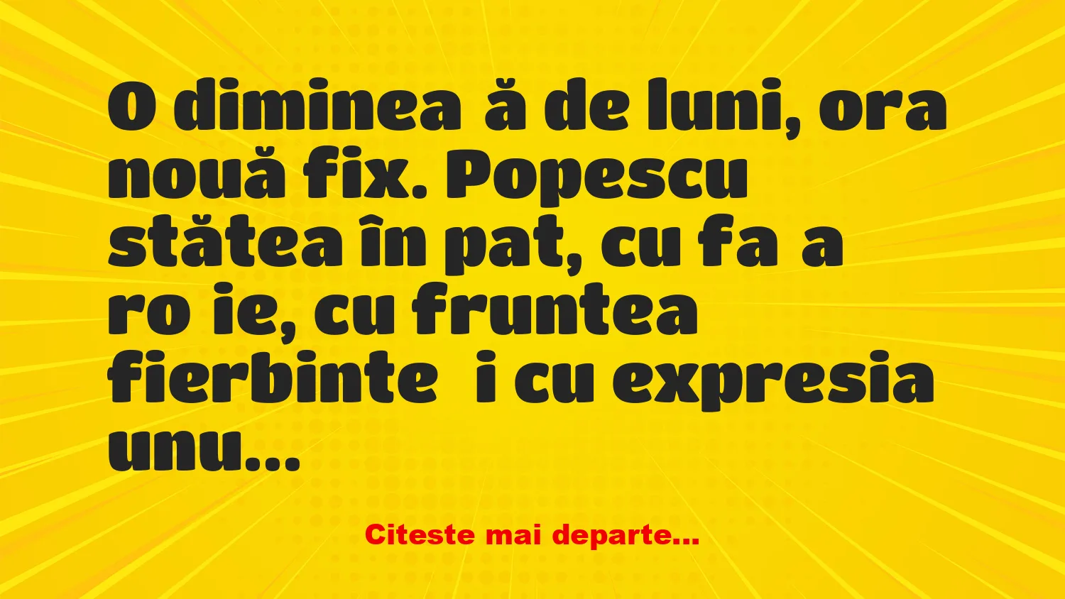 Banc: Se poate mai devreme? –