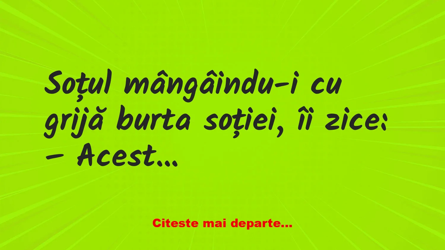 Banc: Soțul își mângâie soția