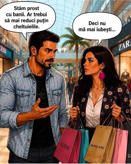 Stăm prost cu banii. Ar trebui să mai reduci puțin cheltuielile.