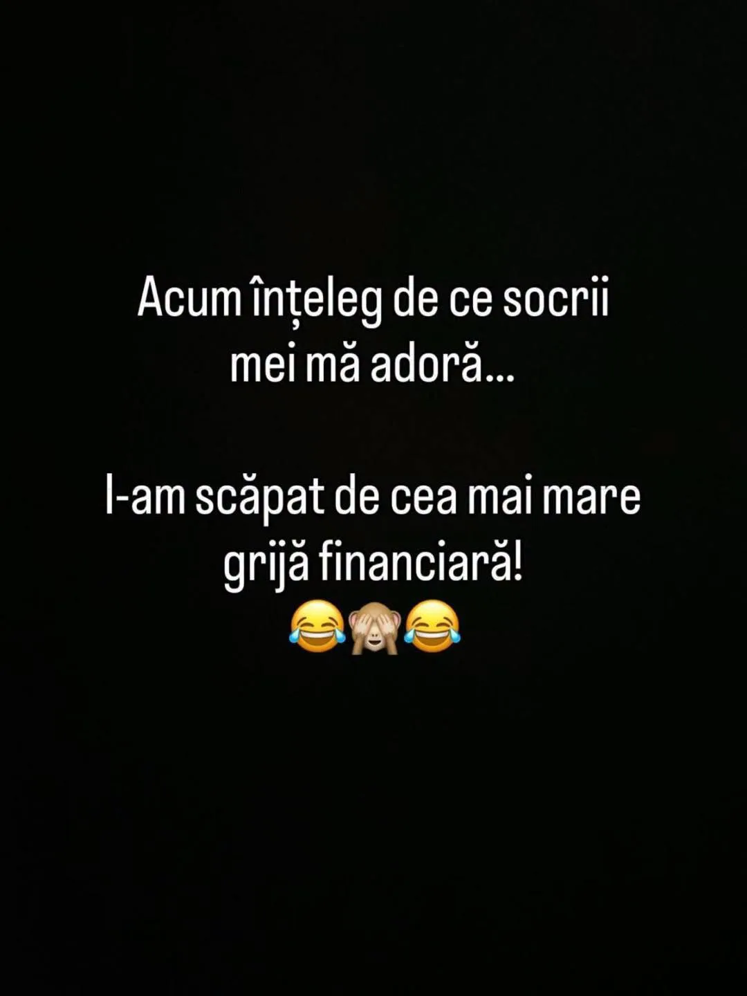 Acum înțeleg de ce socrii mei mă adoră...