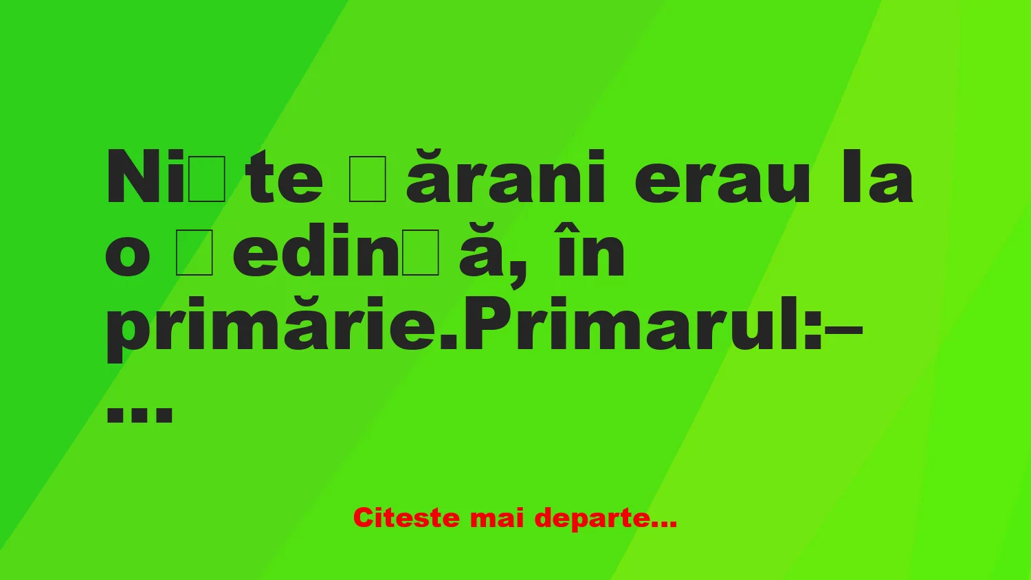 Banc: Ședință în sat