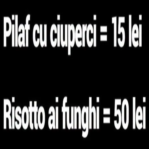 Pilaf cu ciuperci = 15 lei...