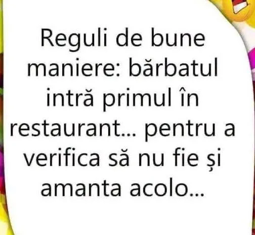 Reguli de bune maniere: bărbatul intră primul în restaurant...