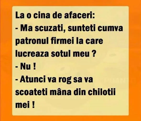 La o cină de afaceri...