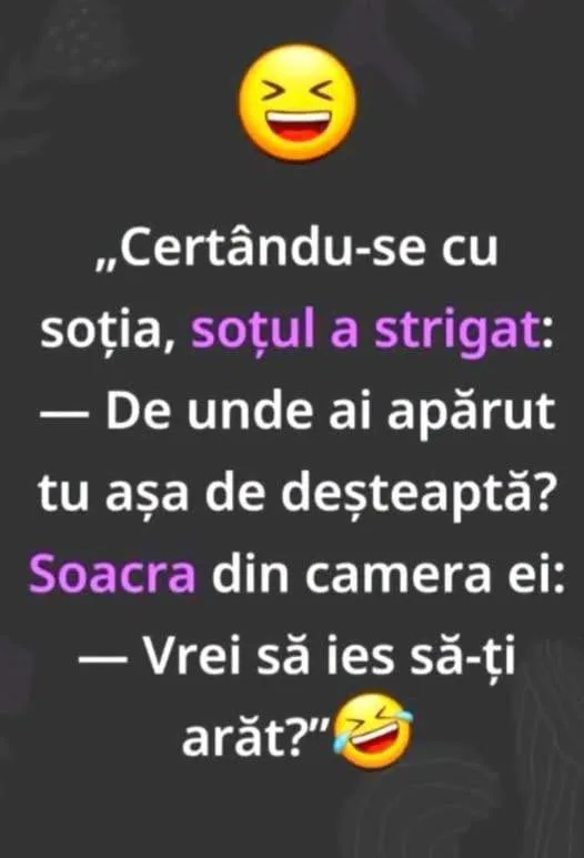 Certându-se cu soția, soțul a strigat...