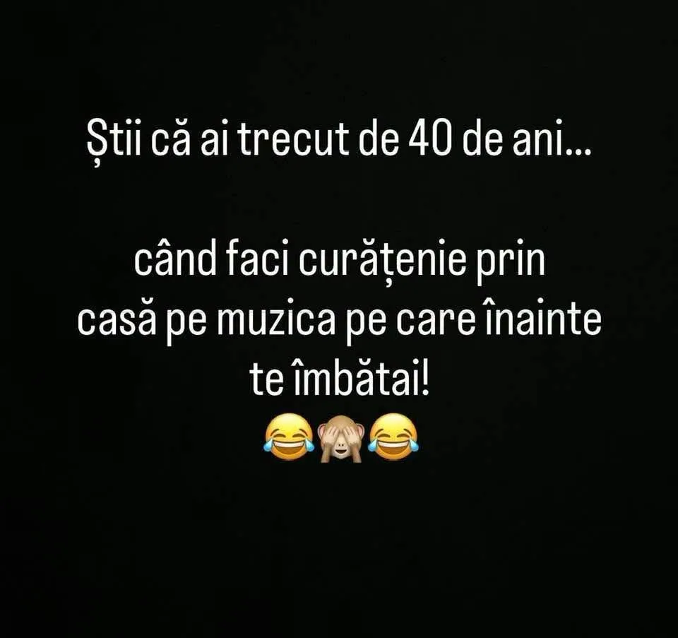Știi că ai trecut de 40 de ani...