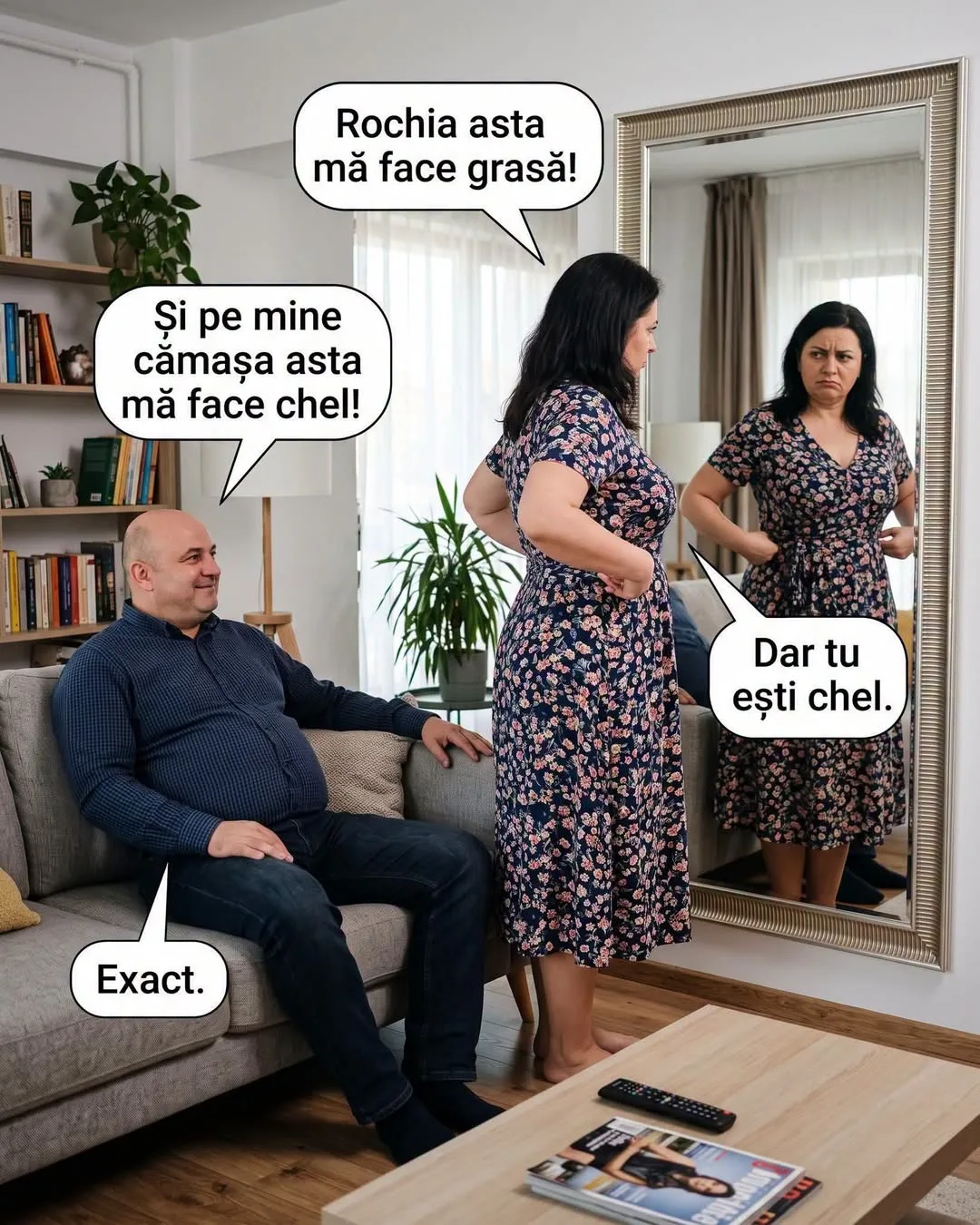 Rochia asta mă face grasă!