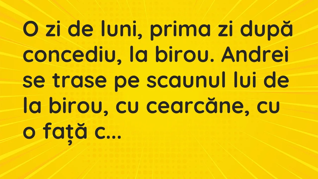 Banc: Cum a fost in vacanta? –