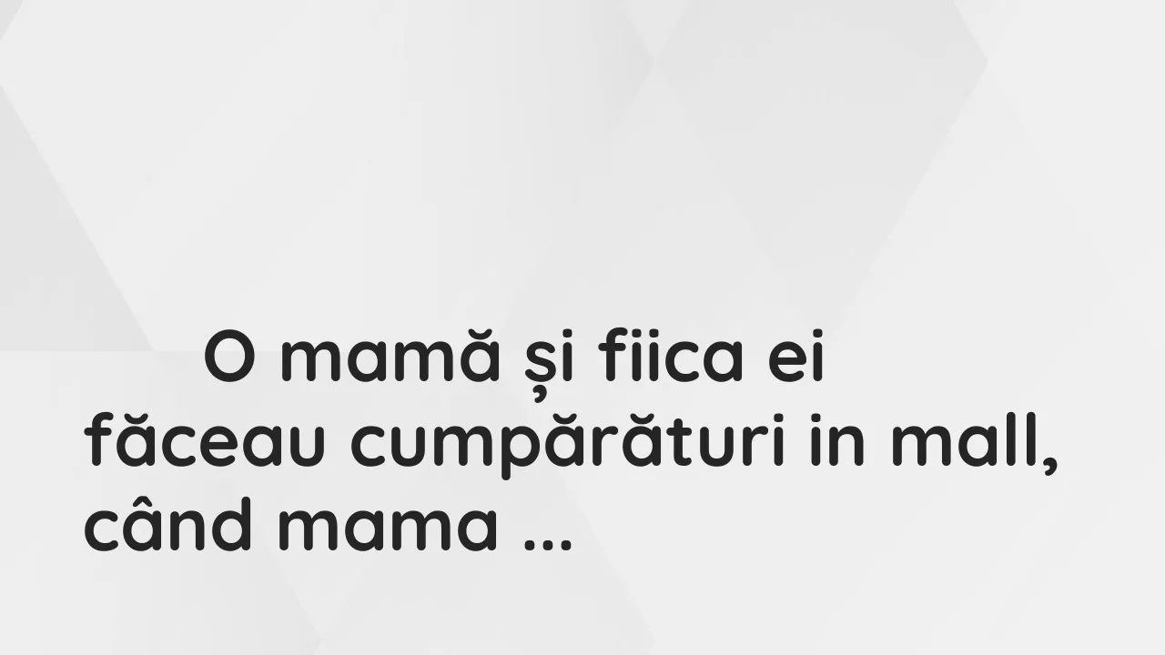 Banc: Cumpărături în mall