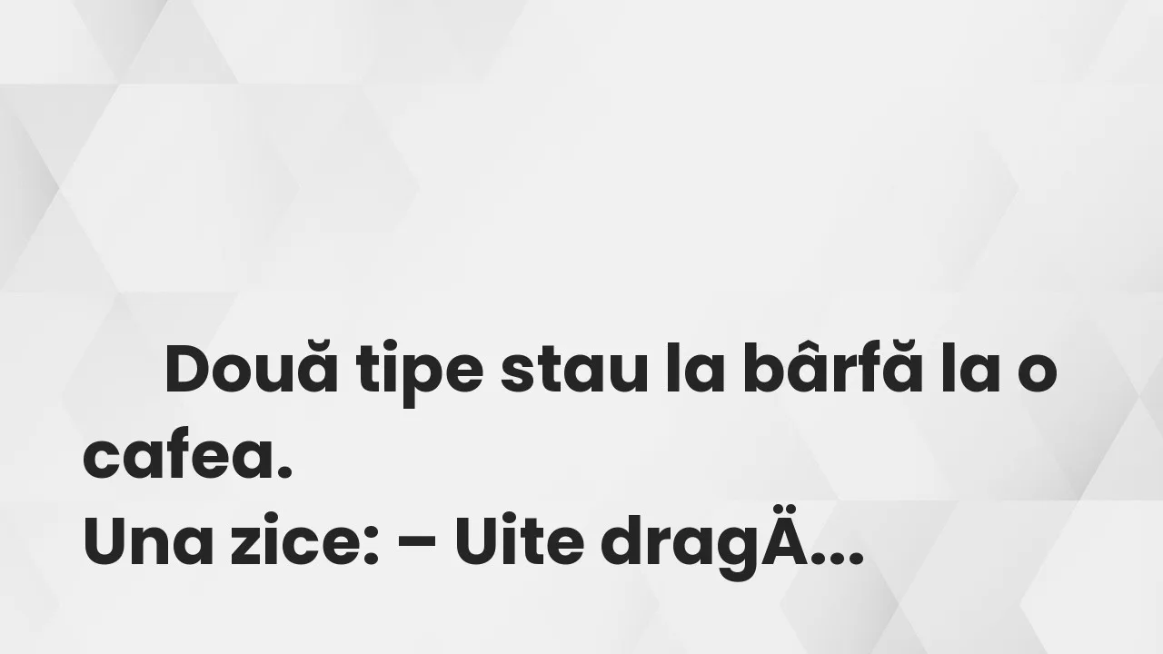 Banc: Două tipe stau la bârfă la o cafea