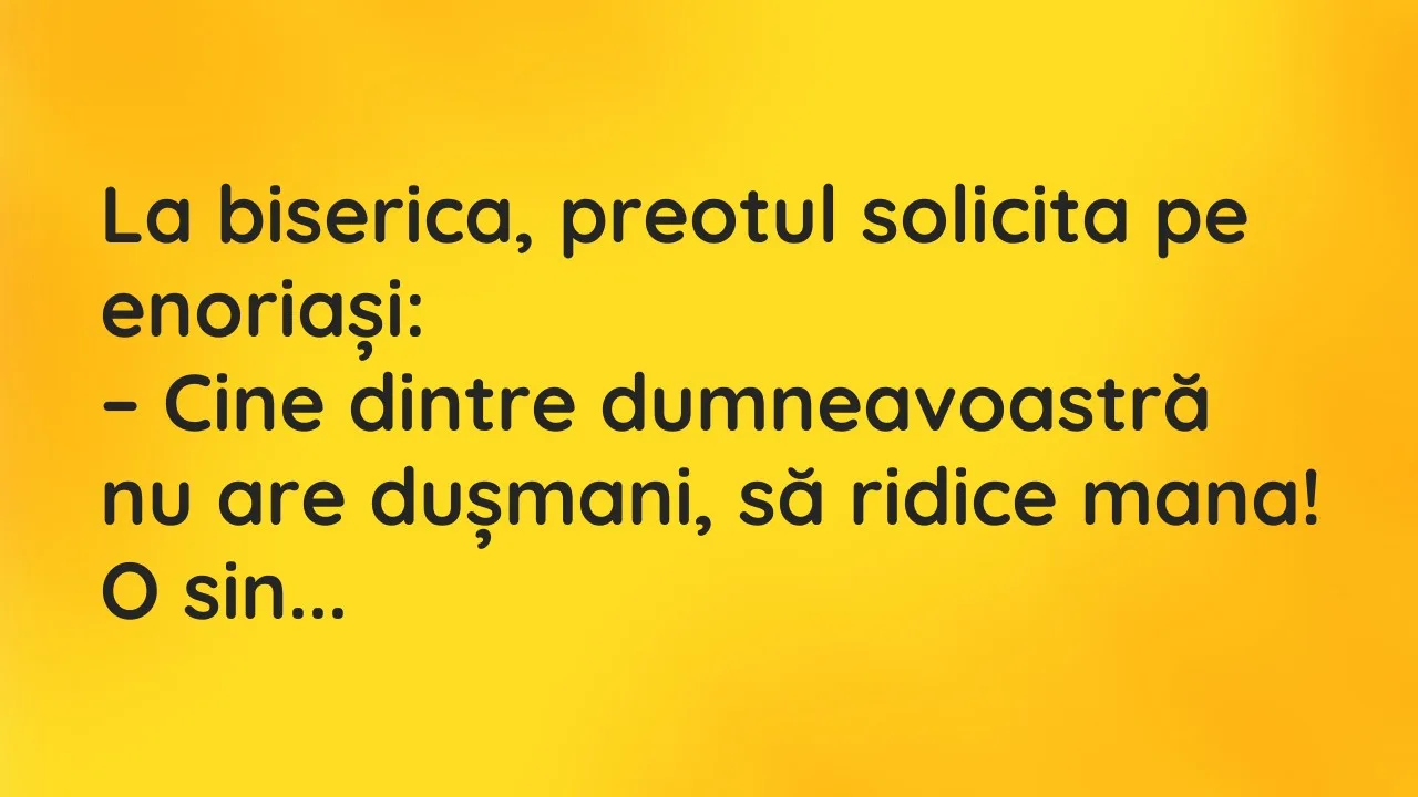 Banc: Dușmanii din biserică