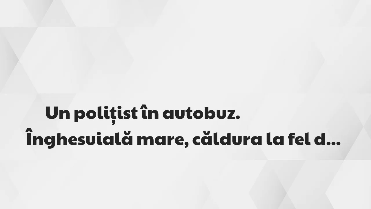 Banc: Înghesuială mare într-un autobuz