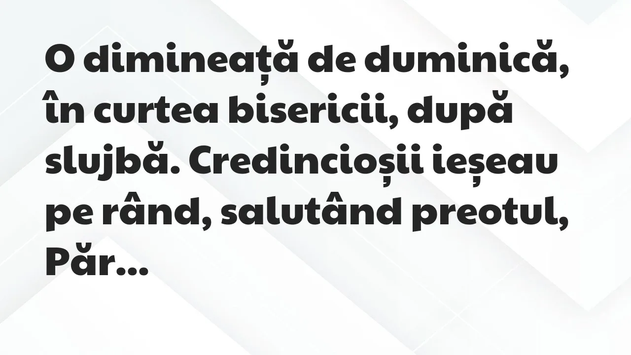 Banc: O dimineață de duminică, în curtea bisericii, după slujbă – Dracusorul…